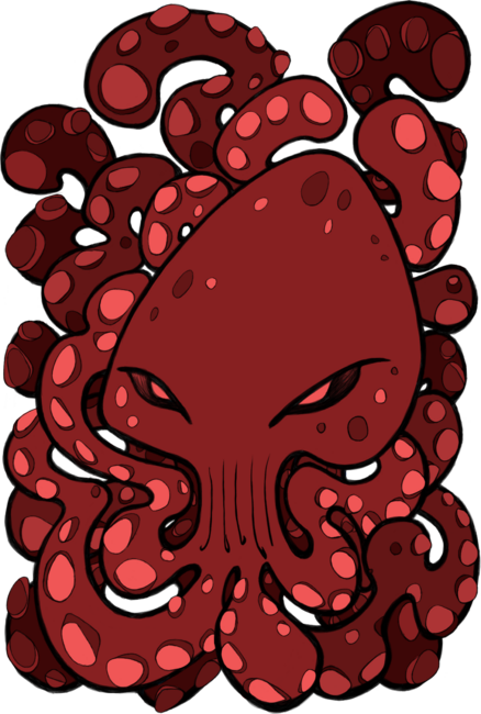 Octopus Squid Kraken Cthulhu Sea Creature - Chile oil red
