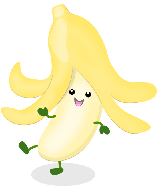 Cute kawaii banana cartoon
