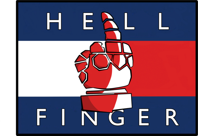 Hell Finger Funny Parody Print