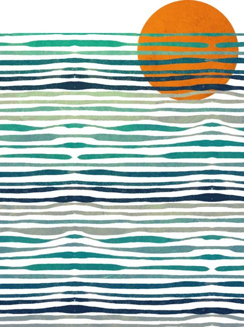 ocean sunset by vectormilitant