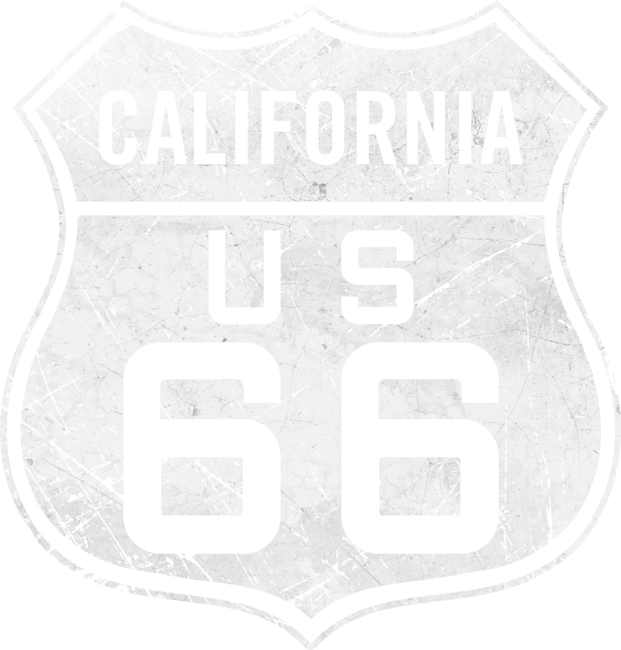 California Route 66 - Vintage White