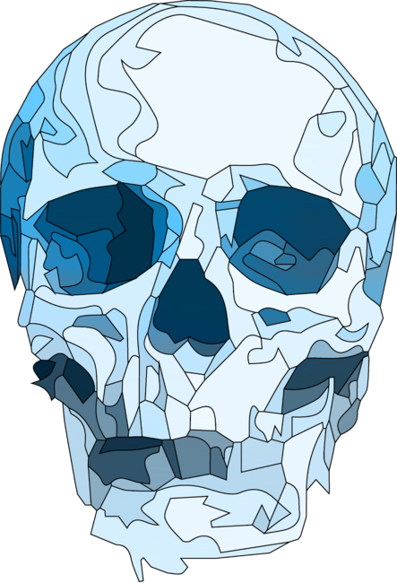 Skull - Ice Blue