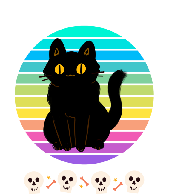Halloween Cat Skull Stay Spooky
