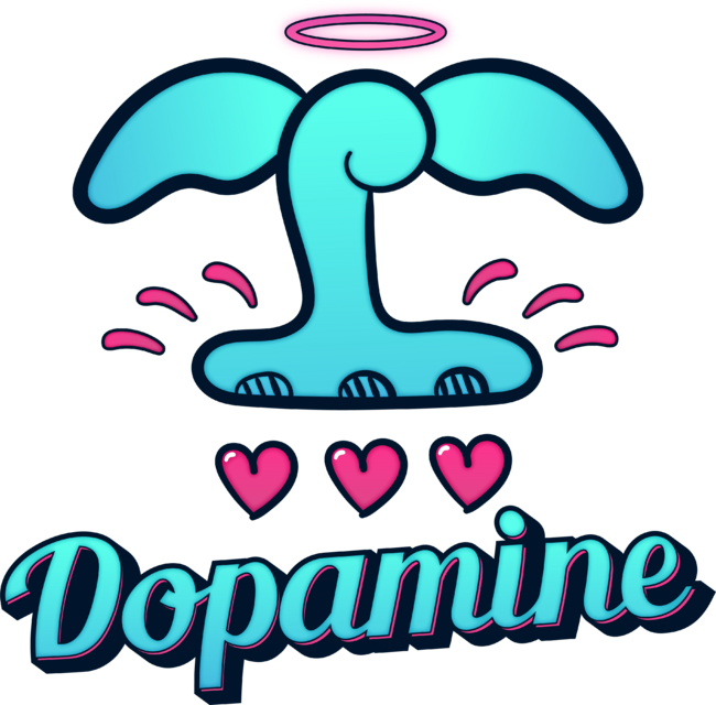I Love Dopamine Angel Heart by Quantar