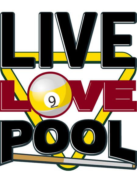 Live Love Pool Black Cue And Rack