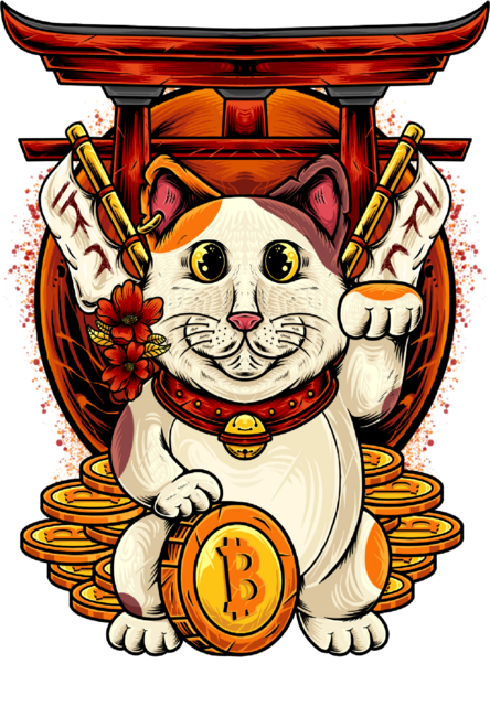 Lucky Cat Japanese with Tori Gates and Gold Coin