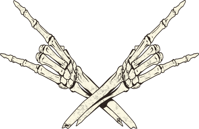 Skeleton Hands Crossing