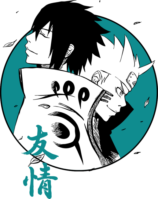 Naruto And Sasuke Friendship Design - Gift For Otaku Friends
