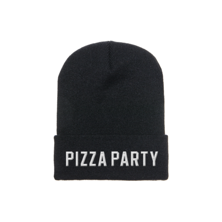 Jambo Pizza Party Black Fold Beanie by PlayWithJambo for Jambo