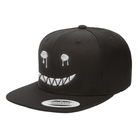 Evil Smile Black Snapback Hat by BobyBerto
