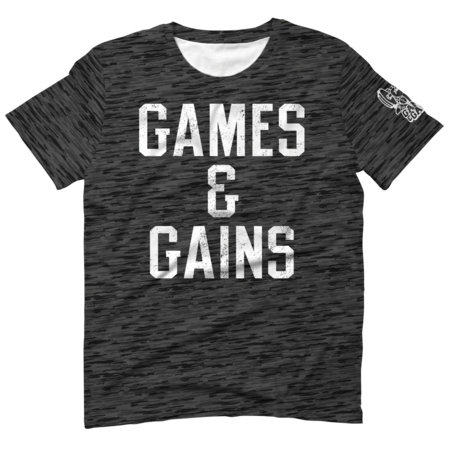 Bajheera Games &amp; Gains Grey T-Shirt by Bajheera