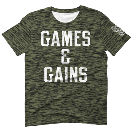 Bajheera Games &amp; Gains Green T-Shirt by Bajheera