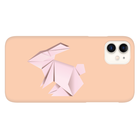 Pink origami rabbit by AnnArtshock