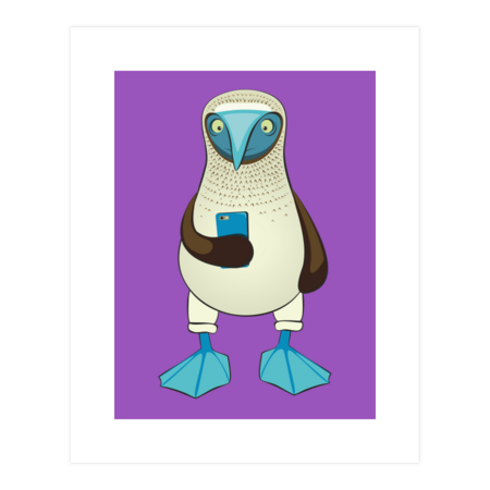Blue-footed Booby with Phone by lents