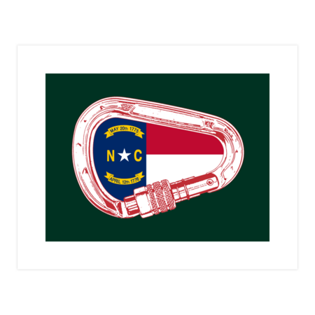 North Carolina Flag Climbing Carabiner by EsskayDesigns