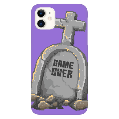 Game Over, 80's pixel gamer graphics by InfaredDesigns