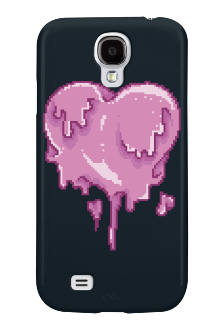 Melting Heart 90's pixel game graphics, Valentine's Day by InfaredDesigns
