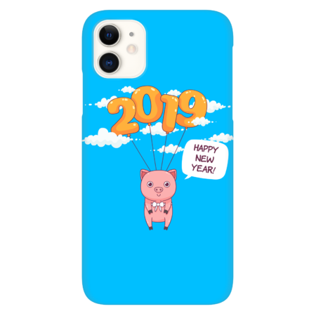 happy new year 2019 cute pig T-shirt by 91studios