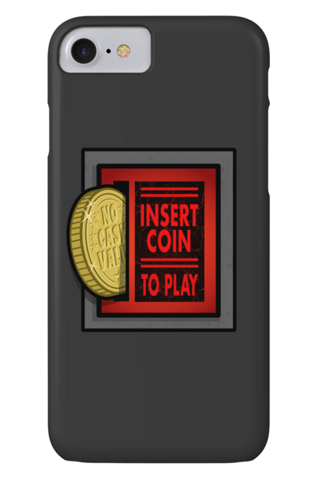 Retro Pinball Arcade Game Coin Slot by AlbrightIllustration