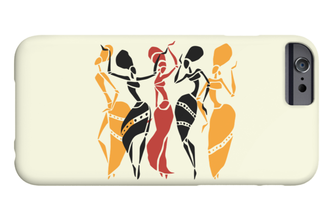 African dancers silhouette