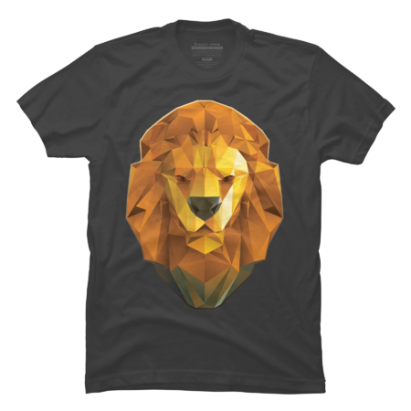 Head lion from triangles. Polygons art by matrosovv