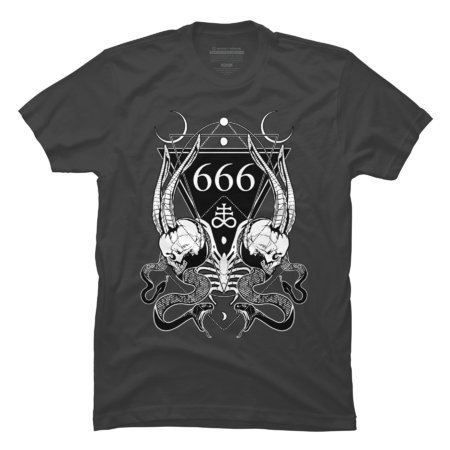 666 with some skulls, serpents and Leviathan cross by vonKowen