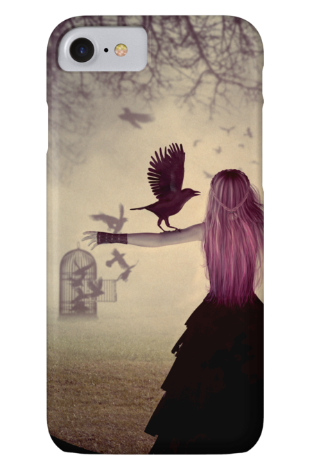 Woman with a crow by AnnArtshock