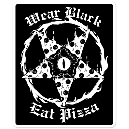 Blackcraft Wear Black Eat Pizza Baphometh Pentagram