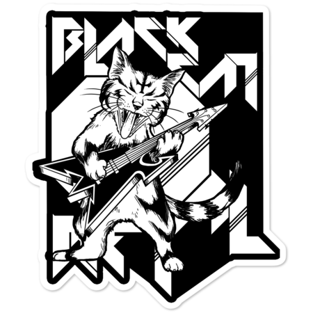 Blackcraft cute Black Cat Metal Goth and Death Metal
