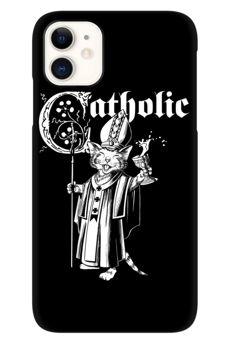 Blackcraft Cat Catholic -Drunken cat dressed as Pope