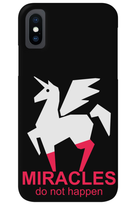 Gloomy Black Silhouette of Unicorn with Text