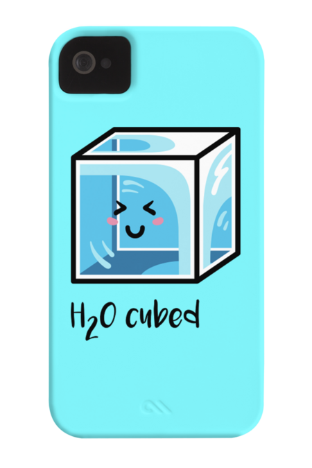 H2O Cubed Ice Block Chemistry Science Joke by flamingimp