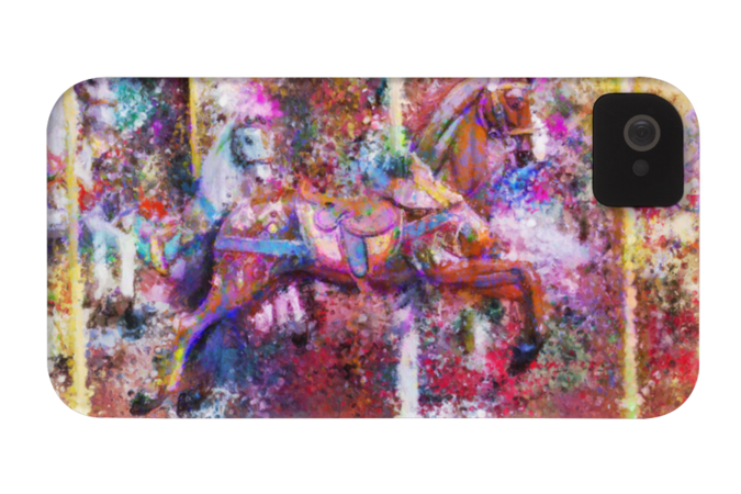 Carousel Horse Expressionist Painting by BonBonBunny