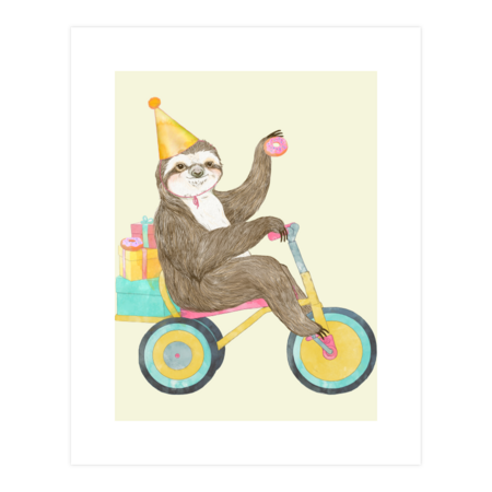 Birthday Sloth by lauragraves