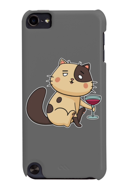 Cute cat with wine by DmitryD