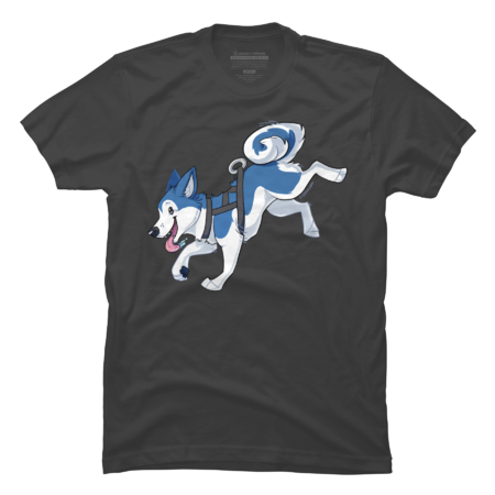 Blue Husky Running