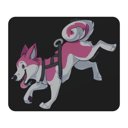 Pink Husky Running