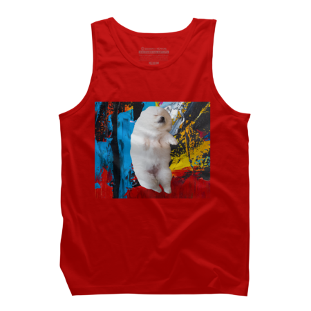 Pomeranian Pom Puppy Artistic T-Shirt by EBCD
