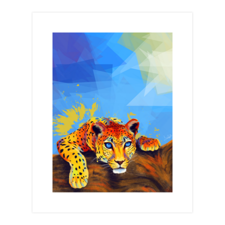 Tree Leopard - Digital Painting by FloArtStudio