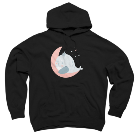 Cute little whale on the moon by Happydesign