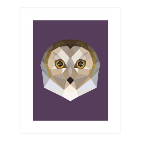 Low Polygon Owl by BellaKonstantinova
