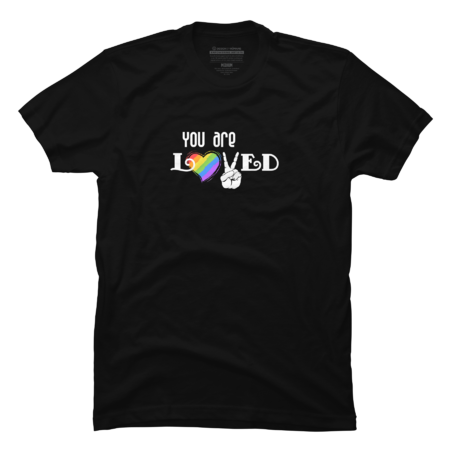 You are loved Love peace sign rainbow gay pride