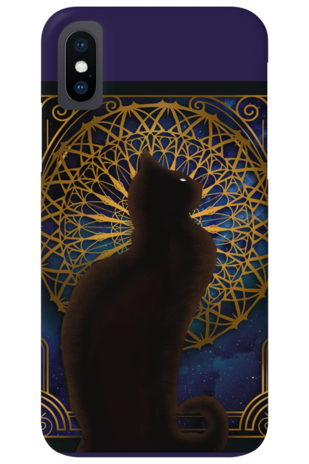 Celestial Sable - Black Cat And Night Magic Mandala by LittleBunnySunshine