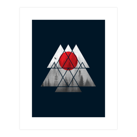 nature triangle geometric by sagiminart