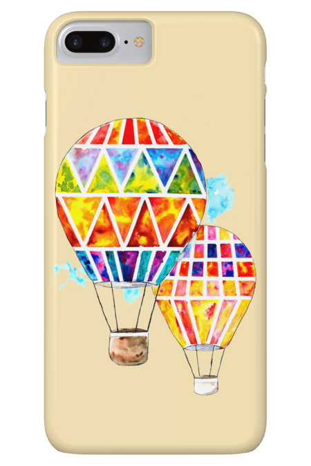 Hot Air Balloons Watercolor by ZeichenbloQ