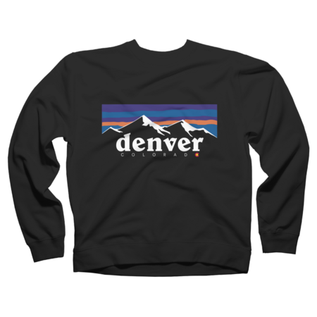 Denver Colorado Moutain With State Flag Icon