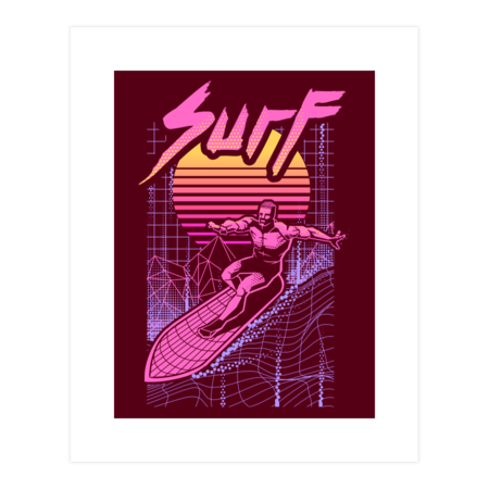 Surf The Vapor Wave by artlahdesigns