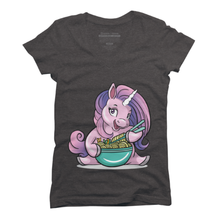Kawaii Baby Unicorn Eating Ramen Noodles by whynot007