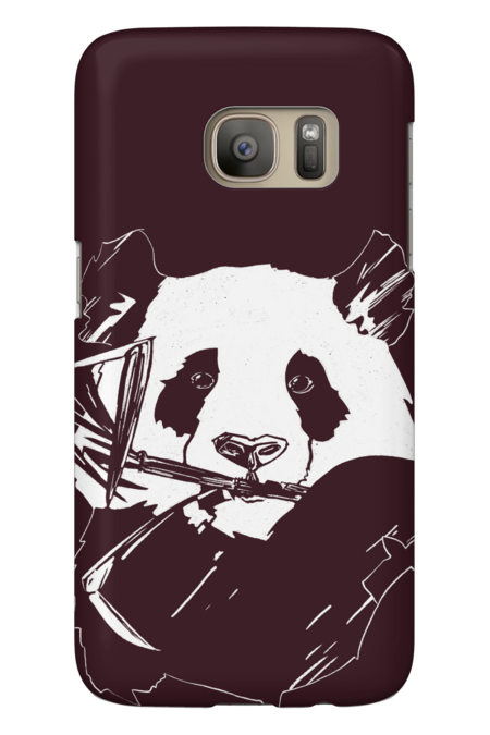 Panda with Bamboo Leaves by meridiem