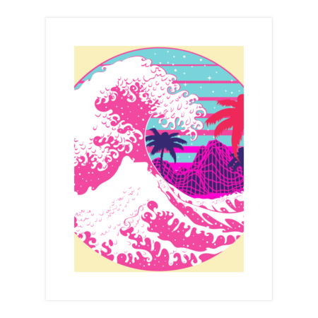 Pink the great wave by AnnArtshock